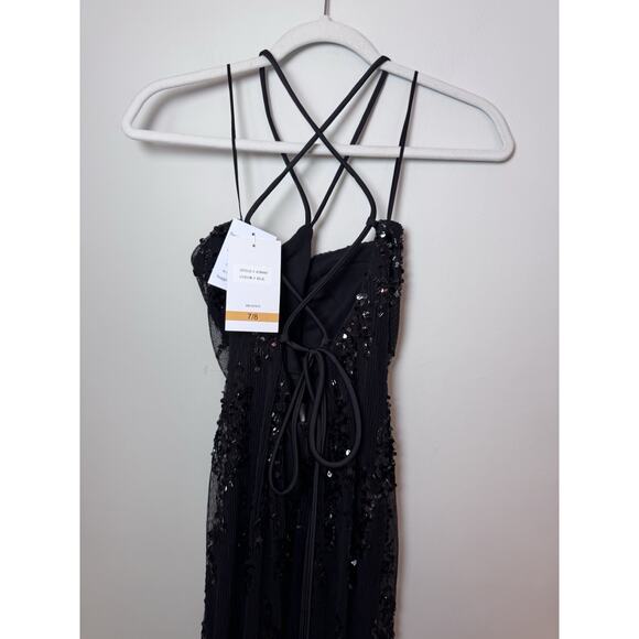 Violet Weekend Halter Neck Sequin Knit Dress Juniors Size NWT $129 - Picture 15 of 16